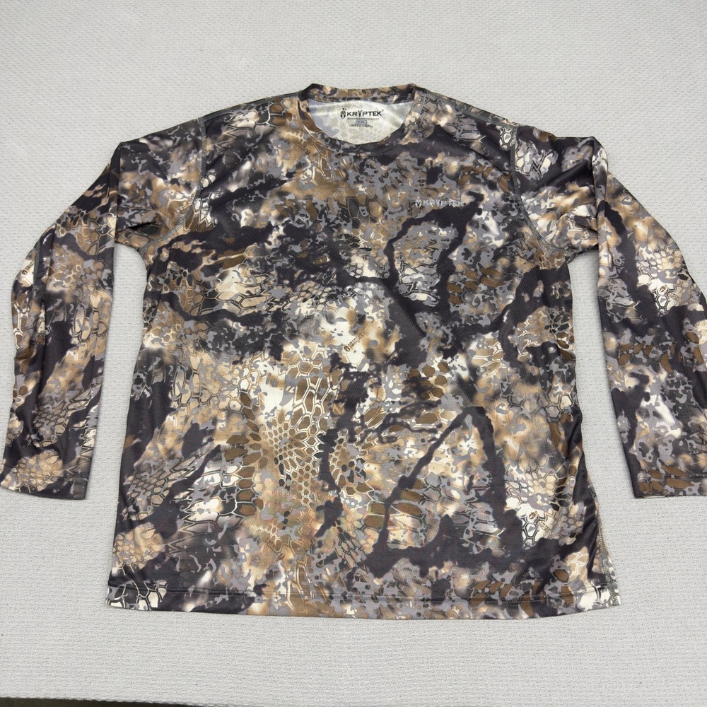 Kryptek Shirt Mens XXL Camo Long Sleeve Tactical Hyperion Hunting UPF Outdoor
